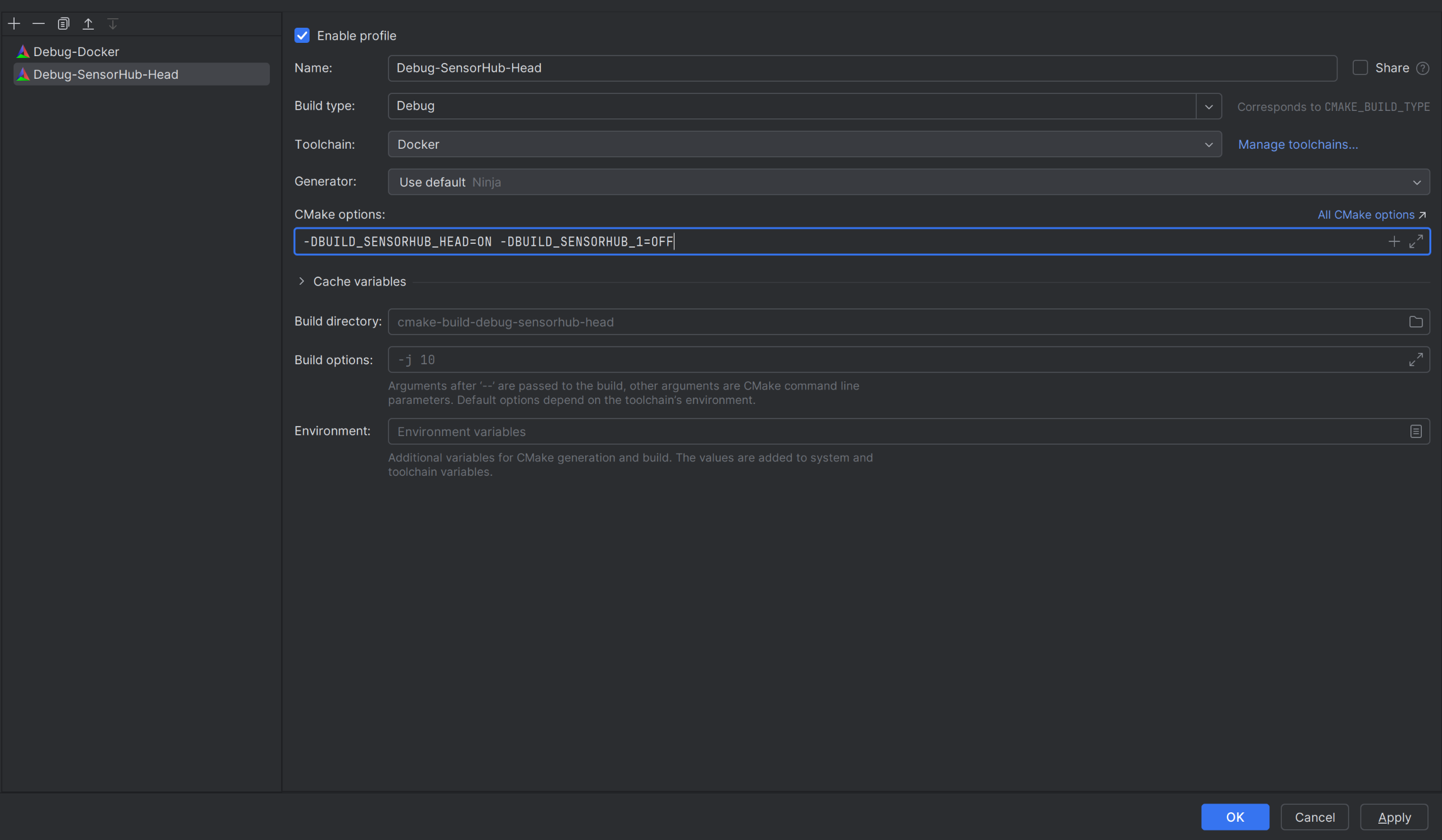 Add CMake profile